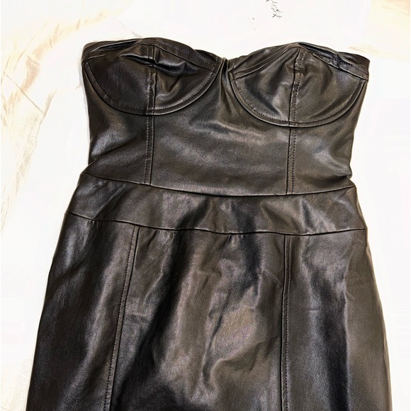 Free People Mira Dress ( Black Leather) - Picture 4 of 5